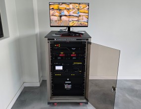   숲속 야외 파크골프장 음향시스템 구축실내 및 야외에 배경음악 송출 및 행사 안내 방송 시스템 구축